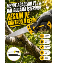 Kılıflı Budama Bahçe Testeresi 270 mm Düz Bıçaklı
