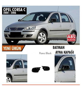 Opel Corsa C Yarasa Batman Ayna Kapağı Piano Siyah ABS 2000-2006