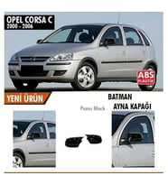 Opel Corsa C Yarasa Batman Ayna Kapağı Piano Siyah ABS 2000-2006