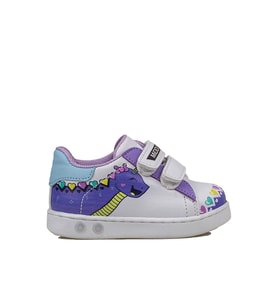 Trend Adımlar Lila Cute Monster Işıklı İlk Adım Bebe Sneaker