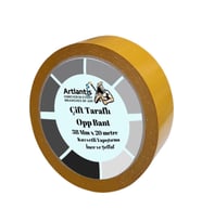 Çift Taraflı Bant İnce Şeffaf 38 mm 20 Metre 1 Adet Artlantis Resim Tablo Fotoraf Halı Yapıştırıcısı 1 Adet (Renksiz)