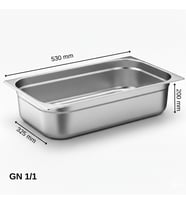 ÜRET Standart Gastronom Küvet GN 1/1 200 mm 28 lt