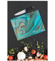 Renkli Tuval  Cam Kesme  ve Sunum Tahtası  25 Cm X 35 Cm