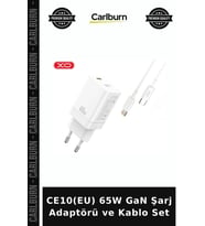 CE10(EU) 65W GaN Şarj Adaptörü ve Kablo Set Seti Kablosu Telefon