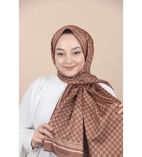 Karamel Emproyal Monogram Şal