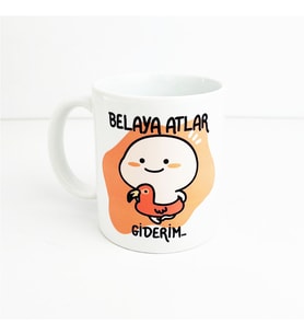 Belaya Atlar Giderim Yazılı Kupa Bardak