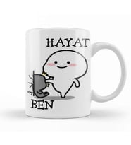 Hayat Beni Sıktı Komik Kupa Bardak Porselen