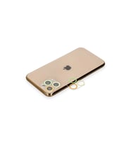 Apple iPhone 11 Pro Max Renkli Kamera Lens Koruma Cam - Sarı-Turuncu