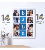 Stüdyo 14 Çerçeveli 8 Resimli Kişiselleştirilebilir Kolaj Anı Tablo - Babaya Hediye - Sevgiliye Hediye -Anneye Hediye