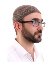 Kışlık Kadife Takke Hasır Desenli - Kahverengi (Karışık)