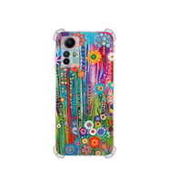 PrintiFy Redmi Note 12s ile Uyumlu Düşlerin Dansı Serisi Folklorik Bahçe Tasarımlı Uv Baskılı Köşe Korumalı Antişok Kılıf