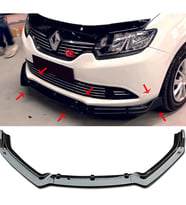 Renault Symbol Ön Lip Parlak Siyah 3 Prç Kulaklı Kırılmaya Dayanıklı ABS