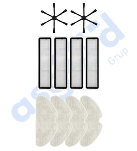Dreame D10S, D10S PRO, D9 MAX GEN2 Uyumlu 2 Yan Fırça 4 Filtre 4 Mop PKT-iasgf0000257
