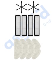 Dreame D10S, D10S PRO, D9 MAX GEN2 Uyumlu 2 Yan Fırça 4 Filtre 4 Mop PKT-iasgf0000257