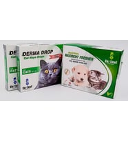 Derma Kedi Dış Parazit Damla 2 Kutu + Veteriner Onaylı Ağız Kokusu Giderici 