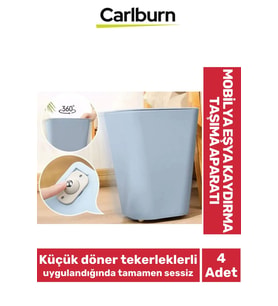 Özel Üretim 360 Derece Küçük Döner Tekerlekli Yapışkanlı Mobilya Eşya Kaydırma Taşıma Aparatı 4 Adet