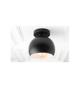 S Retro Siyah Küre Tavan Avize Plofonyer 20 Cm En