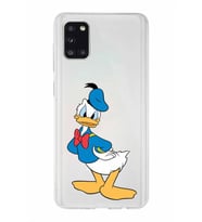 Samsung Galaxy A31  Kapak Donald Duck Tasarımlı Şeffaf Silikon Kılıf