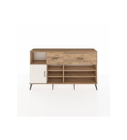 Arges Konsol 6 Raflı 2 Çekmeceli Tek Kapaklı  176x30x99 Çam-Aytaşı/Çam