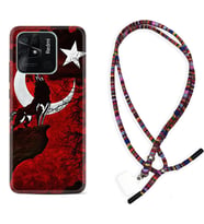 Xiaomi Poco X3 Pro M4 Pro X4 Pro C40 10C Kılıf Boyun Asklı Rasta Silikon Wolf and Moon 2 1381
