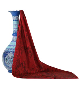 e38 EL İŞÇİLİĞİ KADIN RENKLİ EBRU EŞARP 90*90 cm - E0056