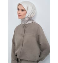Armine Saf İpek Sura Eşarp-2026 İlkbahar-Yaz- 952600D (Vizon Gümüş)