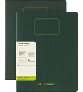 Moleskine Student Cahier Not Defteri 2'Li Set Çizgisiz Xxl Boy Mersin Yeşili