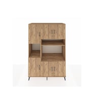 Kronos Dolap 9 Raflı 6 Kapaklı 132x59x195 Çam-Çam/Çam