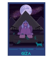 Giza'nın Büyük Piramidi Tablo Ahşap Poster Dekoratif