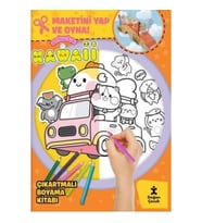 Sevimliler Kawaii - Çıkartmalı Boyama Kitabı - Maketini Yap ve Oyna!