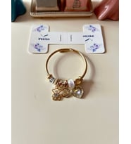 İpekish Gold Charm Bileklik 💛 Zirkon Ay & Yıldız 🌙⭐ Parlak Kalp 💖 Figürlü – Paslanmaz Çelik (Sarı Altın)