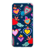 PrintiFy Oppo AX7  ile Uyumlu 1mm Slim Fit Retro Renkler 3 Baskılı Şeffaf  Kılıf