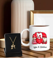 BK Gift Kişiye Özel Kupa ve Zirkon Taşlı Aşk Çiçeği Harf Kolye-2, Sevgiliye Hediye, Doğum Günü Hediyesi, Yıl Dönümü Hediyesi