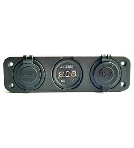 Marin 12V Çakmak Soketi + USB + Voltmetre 3'lü Set (STD)