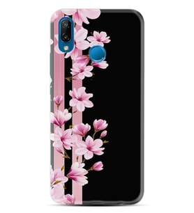 Huawei P20 Lite Mate 10 20 Lite Pro P40 Lite KılıfDesemli Silikon Pink Flowers 3 1393