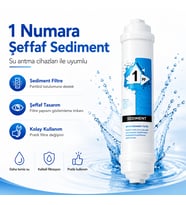 1 Numara Şeffaf Sediment Su Arıtma Filtresi 408694546
