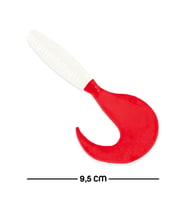 Silikon Kurt Yem - 95mm - Kırmızı/Beyaz - Yumy (460-O-18095)