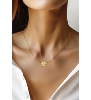Tasarım Mom Kolye 925K Gümüş Anneler Günü Hediye (Gold)