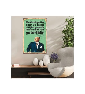 Ahşap Retro Mdf Poster , Komik Sözler , Duvar Yazıları , Manzara ,  Tarih , Edebiyat - Tbl0425