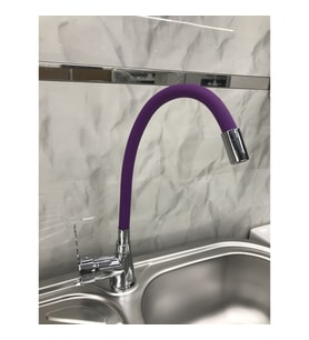Arçe Mutfak Eviye Bayatyası Mor Silikonlu Kubar Borulu