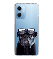 PrintiFy Xiaomi Redmi Note 12 5G ile Uyumlu 1mm Slim Fit Köpek 3 050f Baskılı Şeffaf  Kılıf