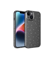 Apple iPhone 14 Uyumlu Kılıf Kamera Korumalı Simli Lüks Zore Koton Kapak (Gri)