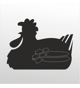 Folyo Sticker Tavuk 50cm Uzunluk (Karışık)
