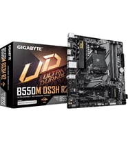 GIGABYTE B550M DS3H R2.0 AM4 DDR4 4733MHz(OC) PCIe 4.0 M.2 NVMe Gigabit LAN mATX Anakart