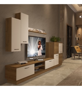 Decoraktiv Eko 6B Mdf Dvd Tv Ünitesi Tv Sehpası - Pera Beyaz (Pera-Beyaz)