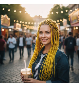 Afrika Örgüsü Ve Rasta İçin Sen / Sarı