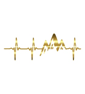 Dağ Ritim offroad Sticker17x17 Cm Gold