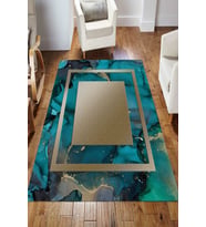 Dijital Kaymaz Taban Yıkanabilir Salon Halısı Mutfak Halısı Koridor Halısı Yolluk ND-HS-282 (Çok Renkli)