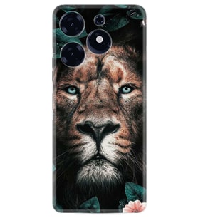 Tecno Spark 10 Pro Kılıf Resimli Desenli Baskılı Silikon Leon Flowers 1307