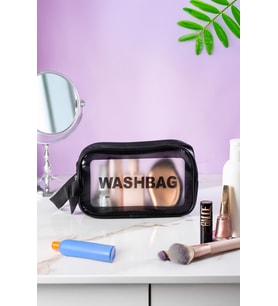 Porsima 3140 Şeffaf Seyahat Ve Makyaj Çantası Su Geçirmez Organizer Washbag 21x13cm Çok Renkli